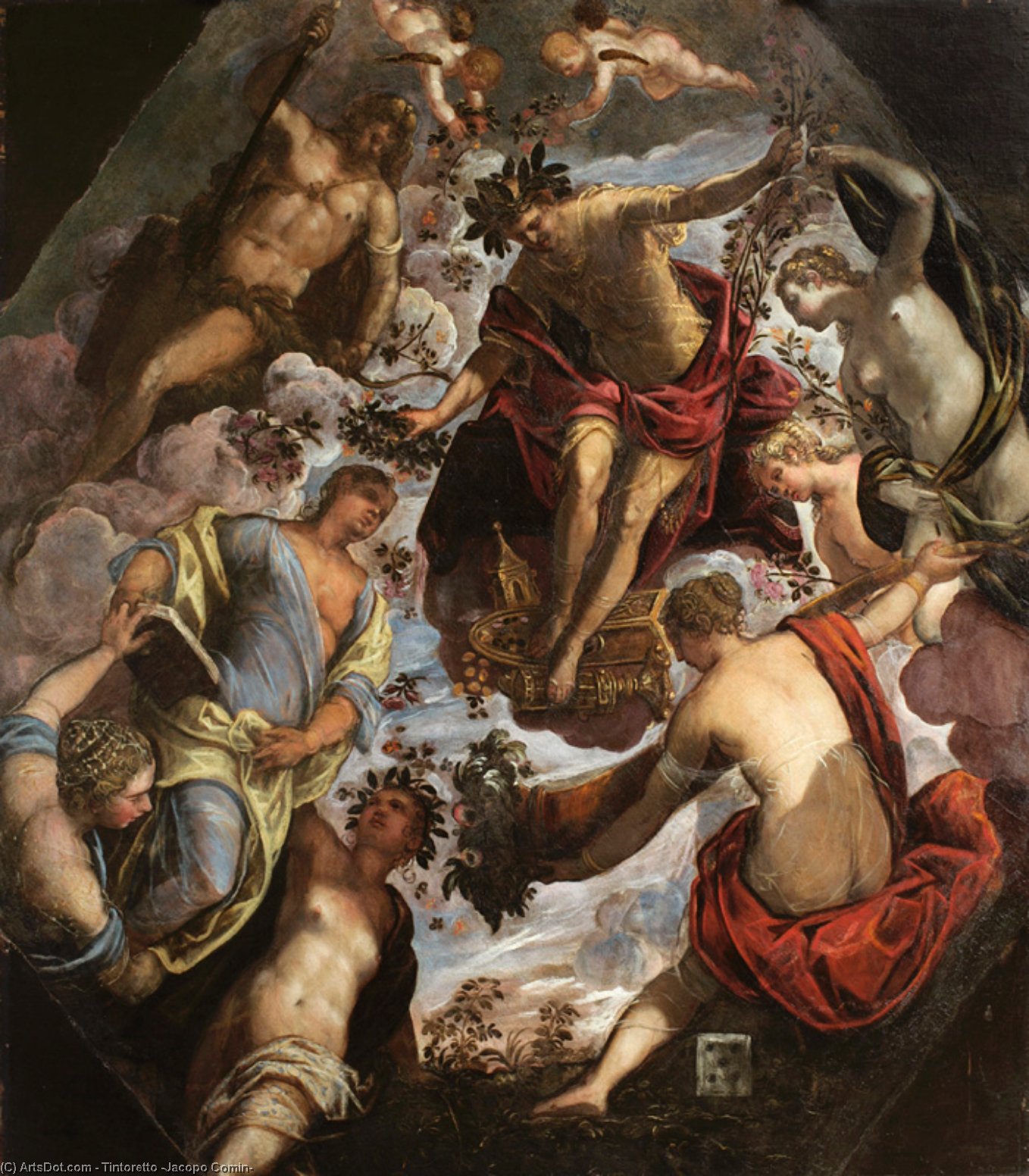 Apollo (possibly Hymen) Crowning A Poet And Giving Him A Spouse — Jacopo Tintoretto