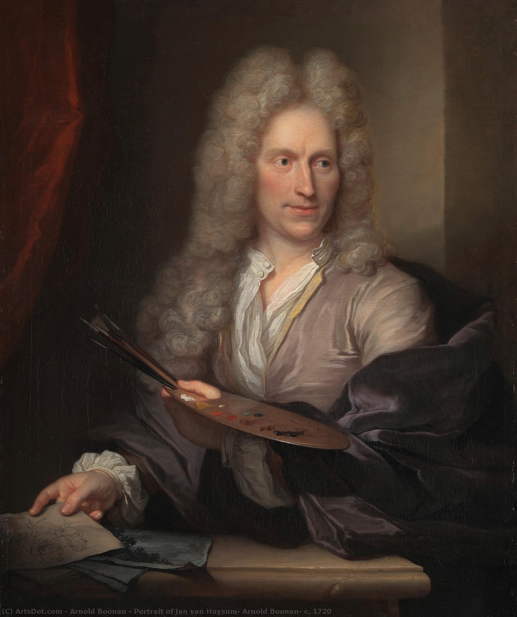 Portrait Of Jan Van Huysum, Arnold Boonen, C. 1720 — Arnold Boonen