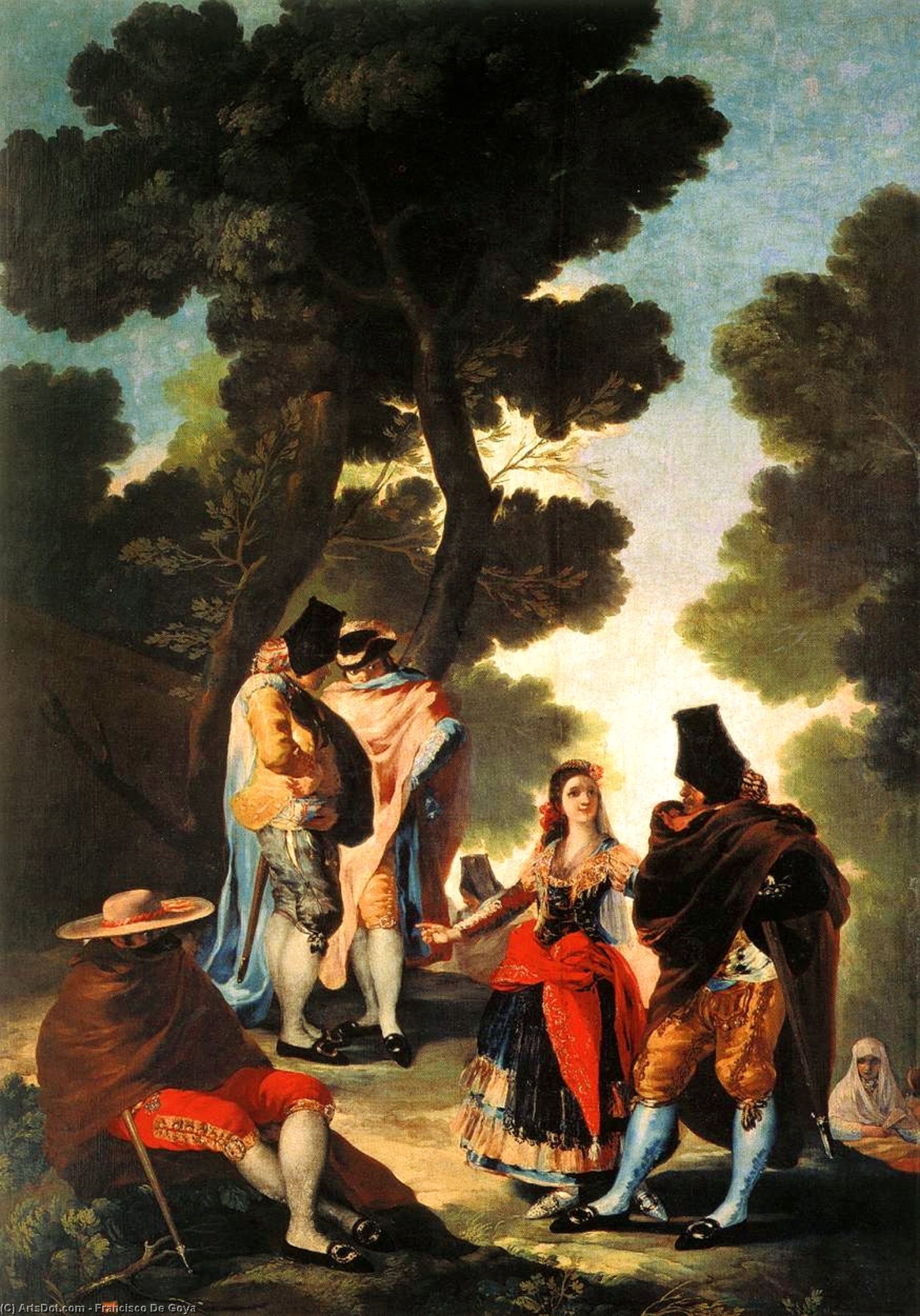 La Maja Y Los Embozados — Francisco José De Goya Y Lucientes