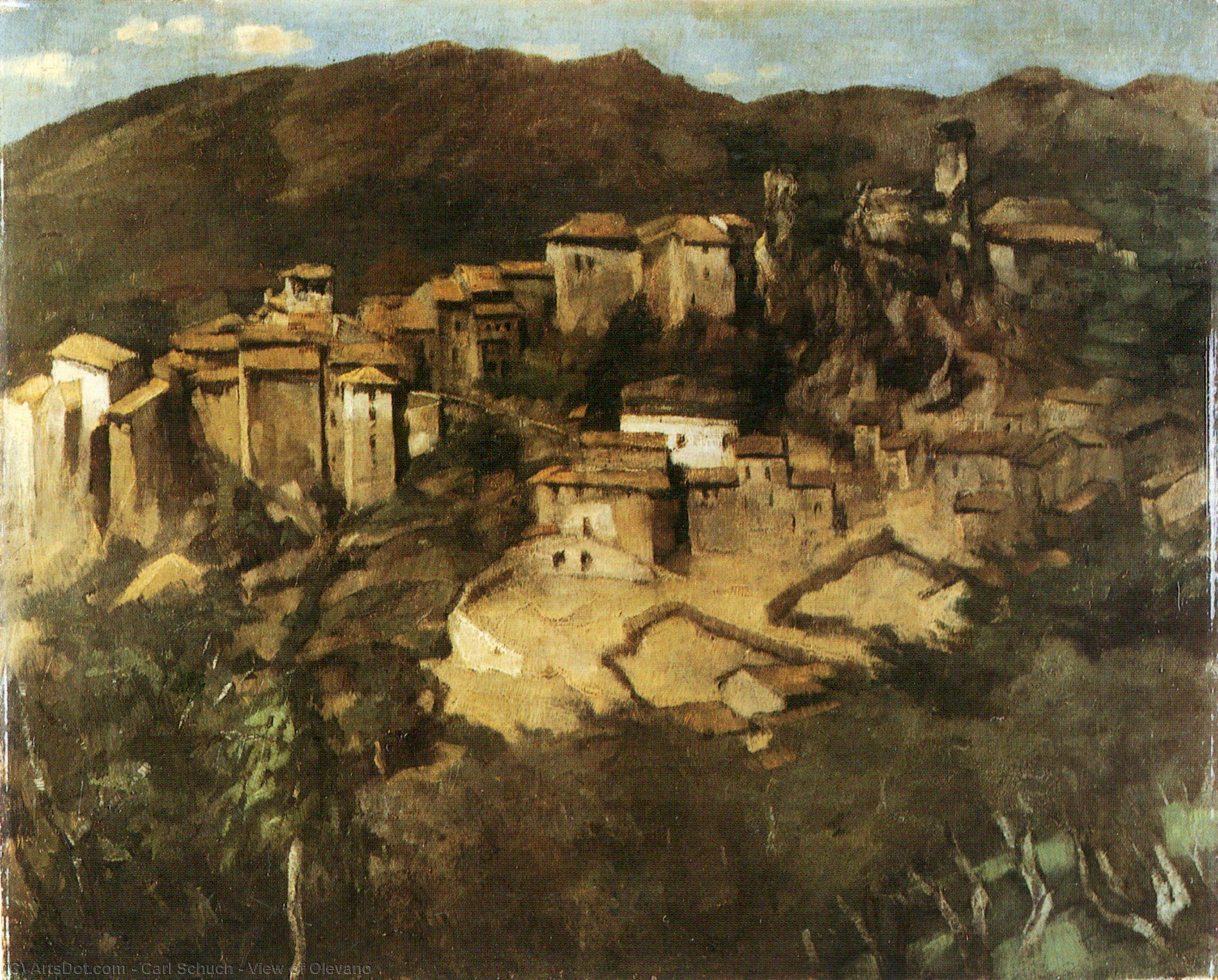 View Of Olevano — Carl Schuch