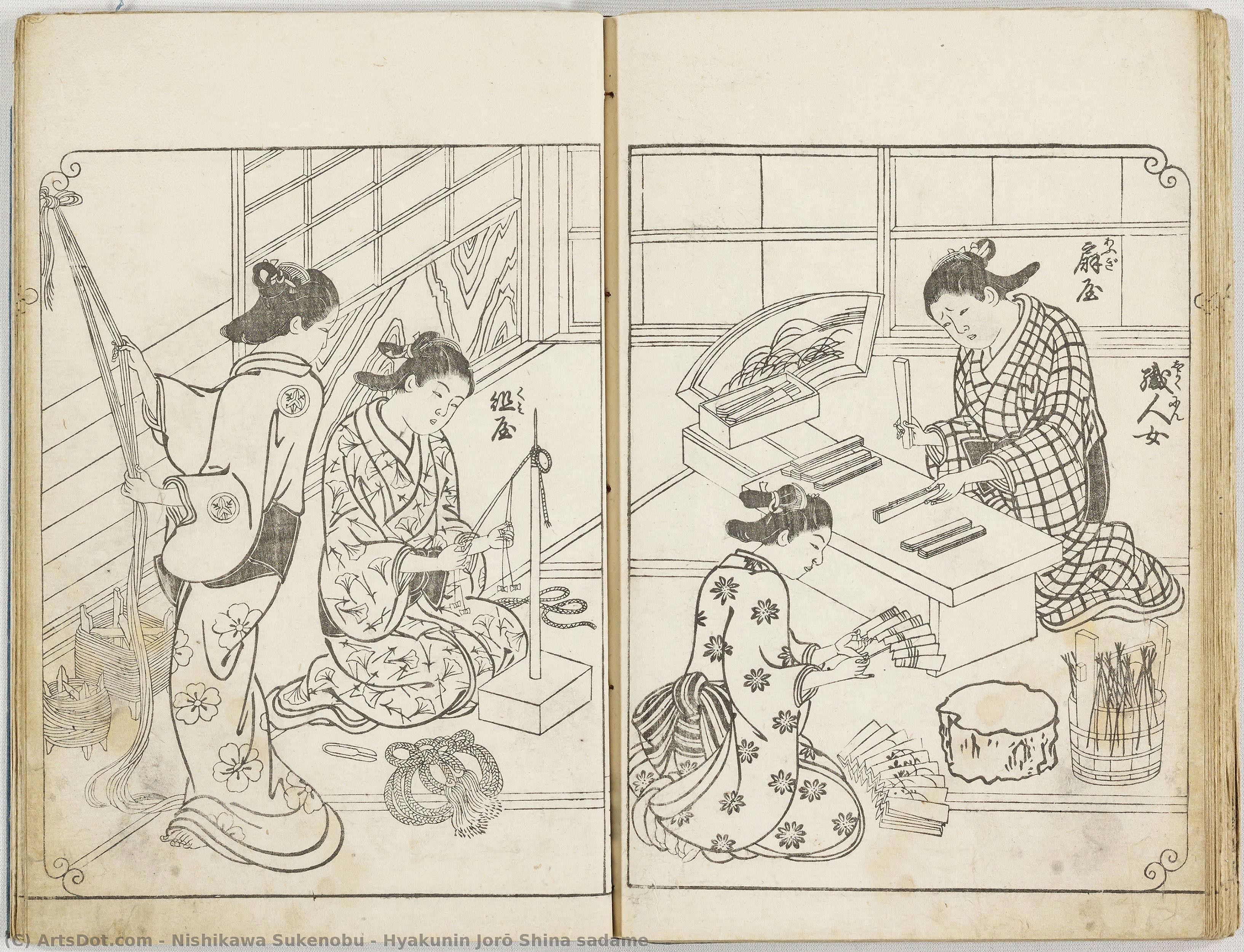 Hyakunin Jorō Shina Sadame — Nishikawa Sukenobu