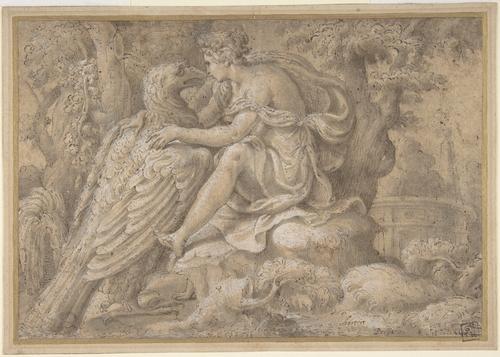 Jupiter And Astraea — Prospero Fontana