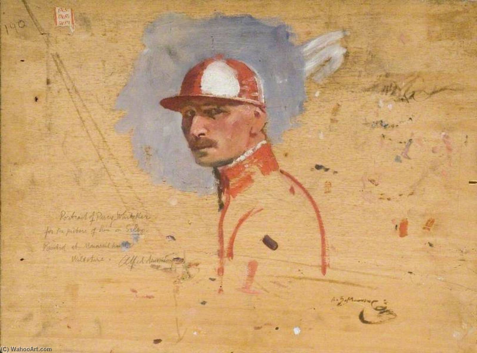 Study Of Percy Whitaker On 'silvo' (recto) — Sir Alfred James Munnings