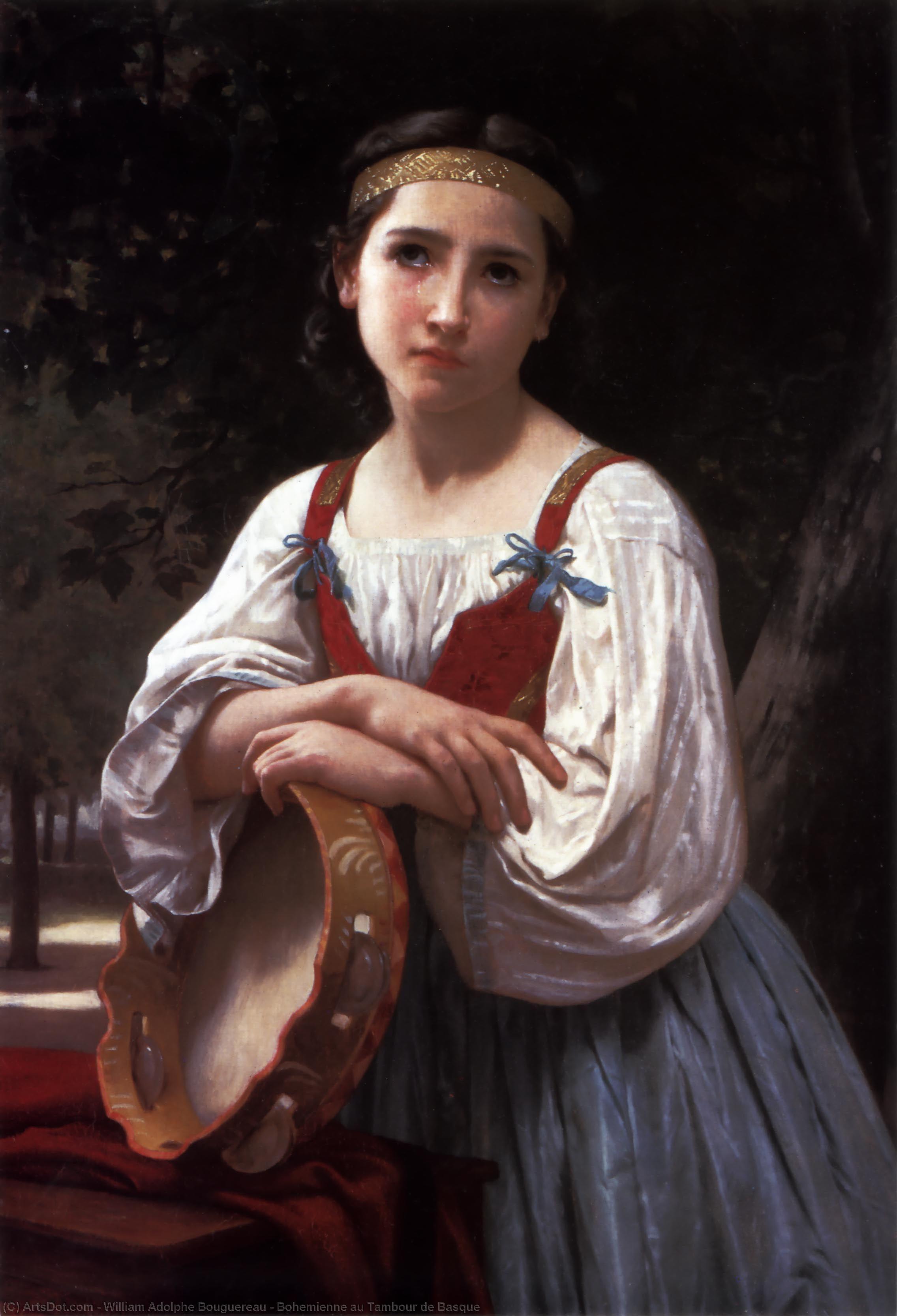 Bohemienne Au Tambour De Basque — William-adolphe Bouguereau