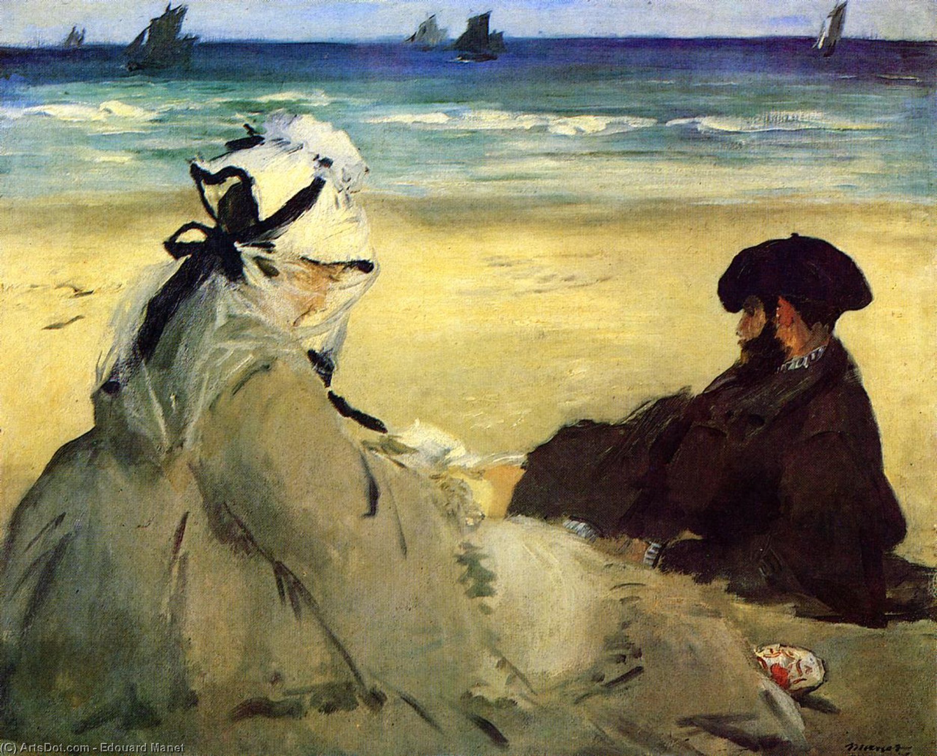 On The Beach — Édouard Manet