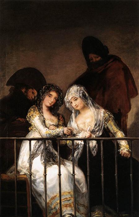 Majas On A Balcony — Francisco José De Goya Y Lucientes