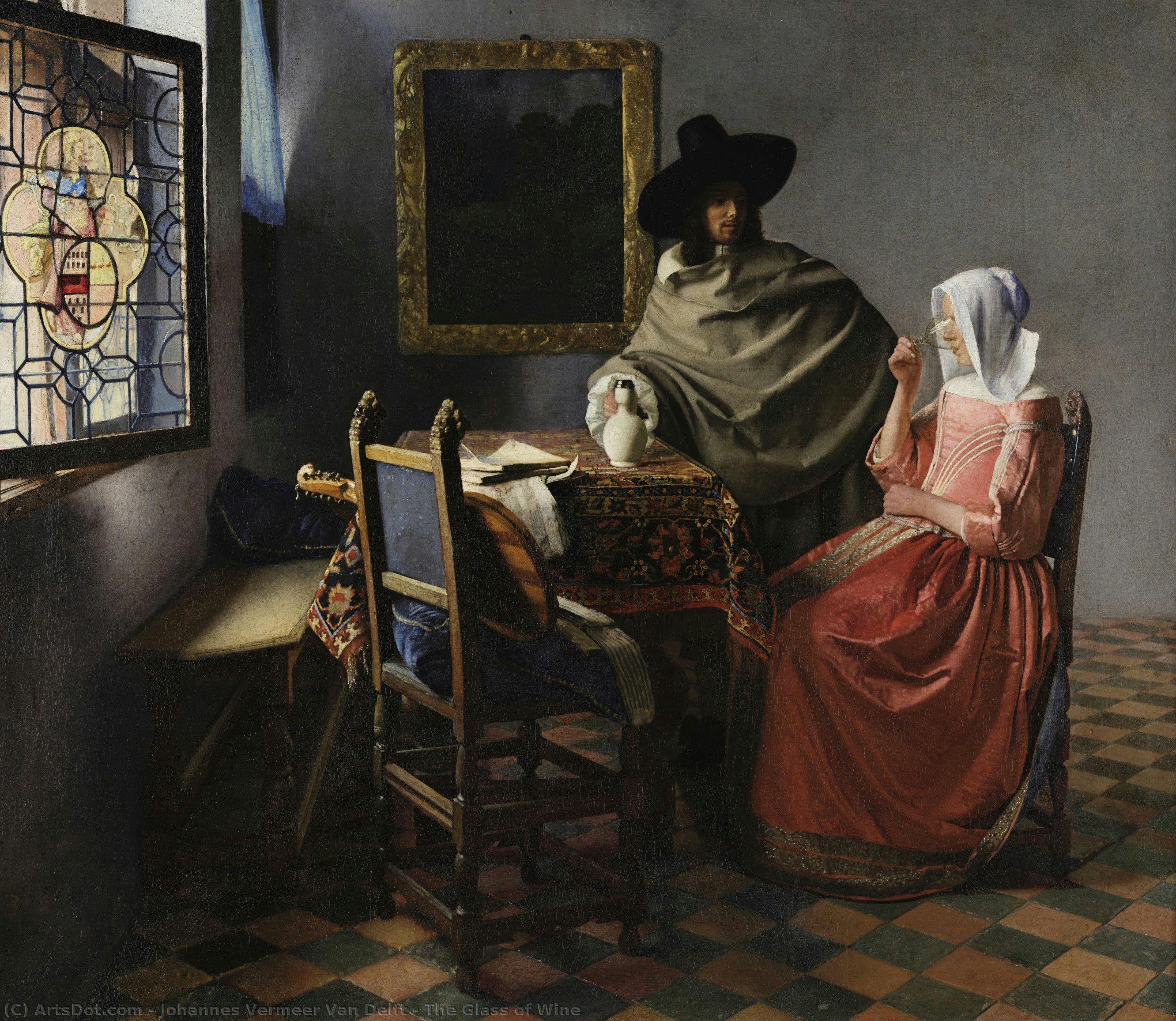 The Glass Of Wine — Johannes Vermeer Van Delft