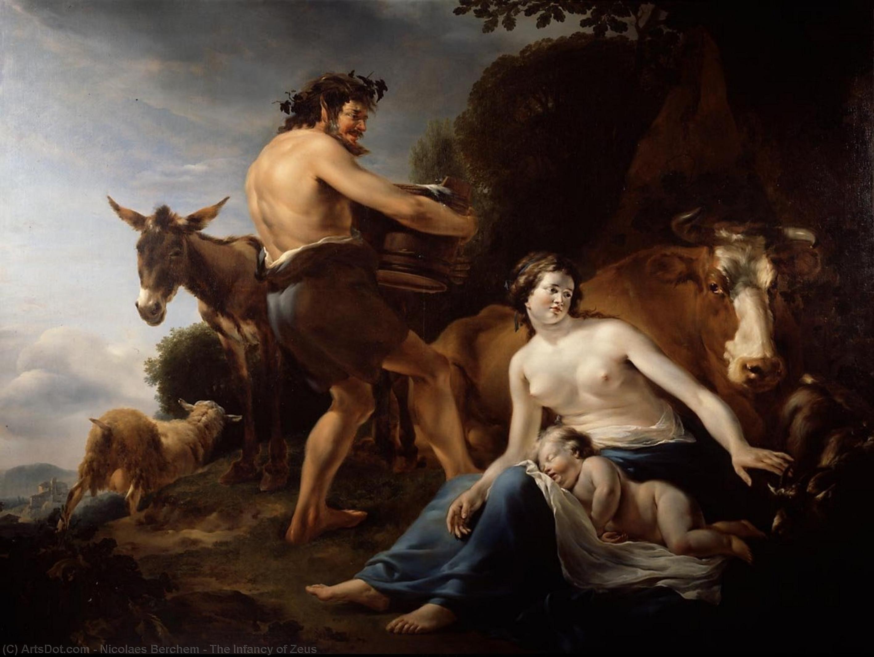 The Infancy Of Zeus — Nicolaes Pietersz Berchem