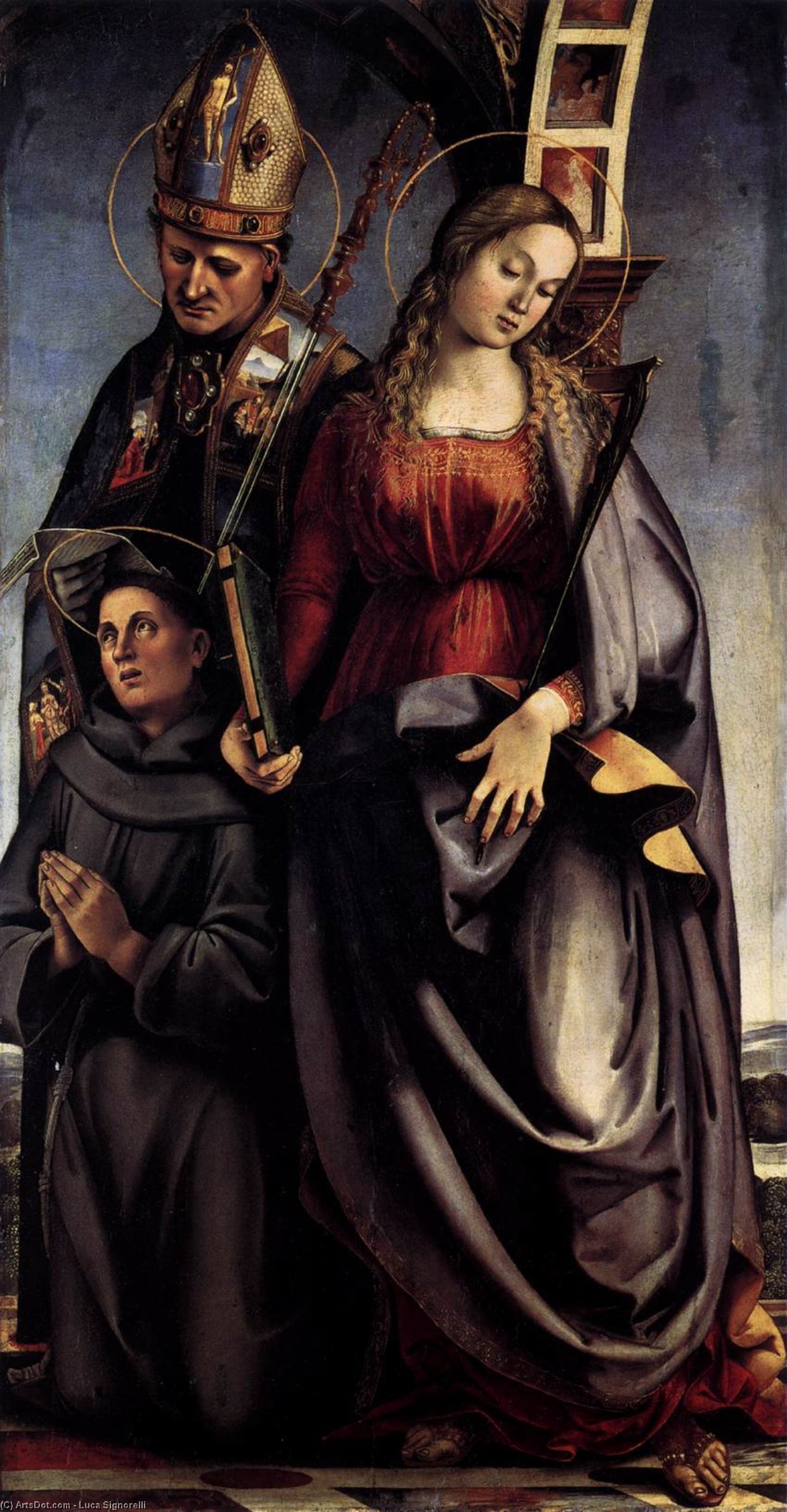 St Augustine Altarpiece (right Wing) — Luca Signorelli