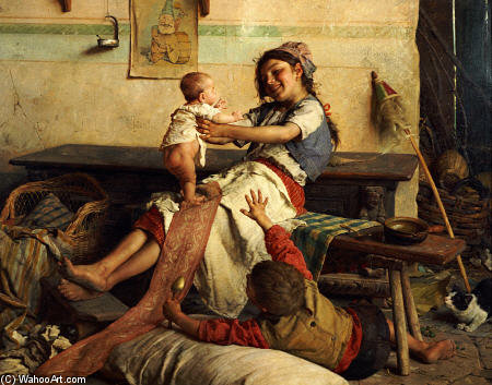 Playing With Baby — Gaetano Chierici