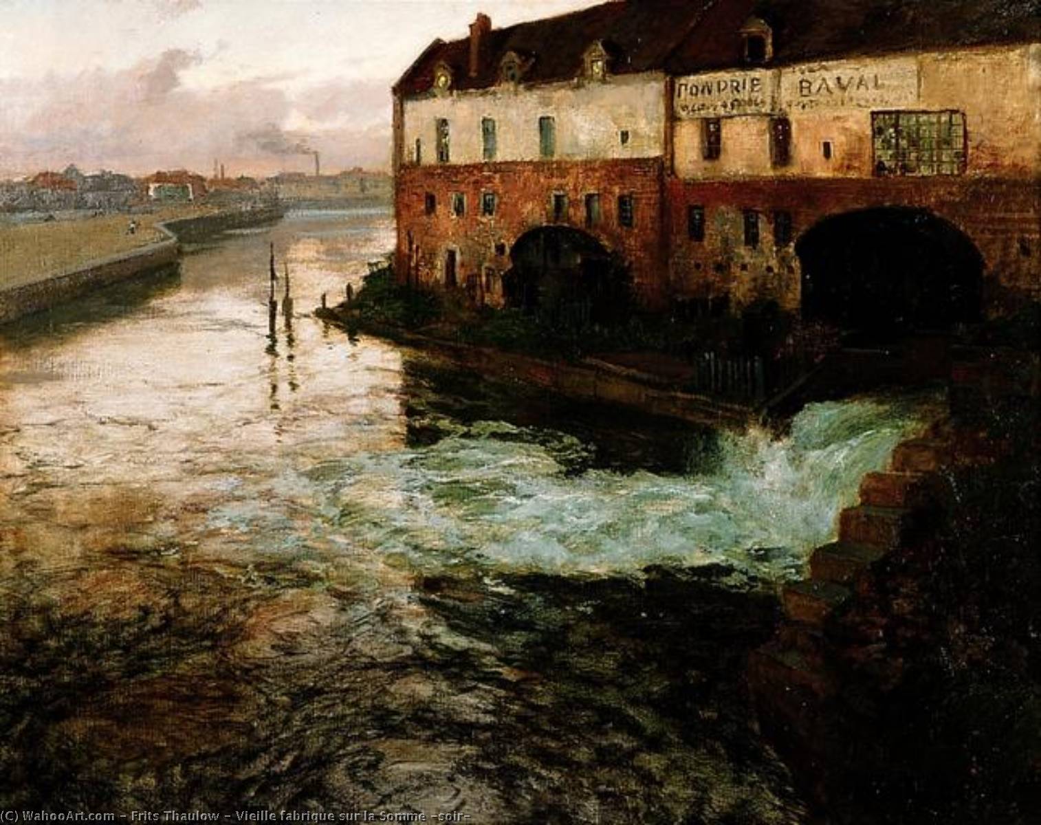 Vieille Fabrique Sur La Somme (soir) — Frits Thaulow
