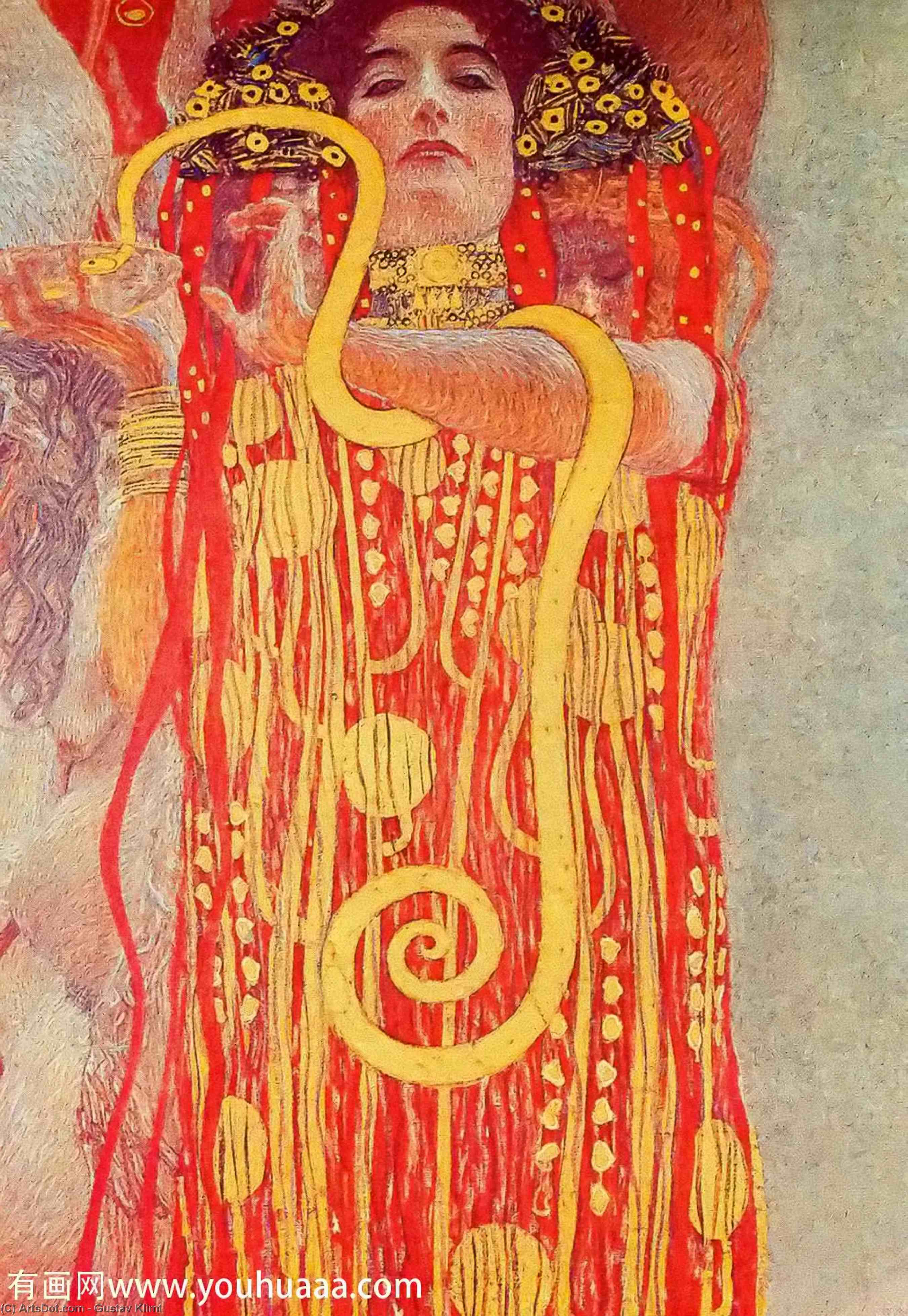 University Of Vienna Ceiling Paintings (medicine), Detail Showing Hygieia — Gustav Klimt