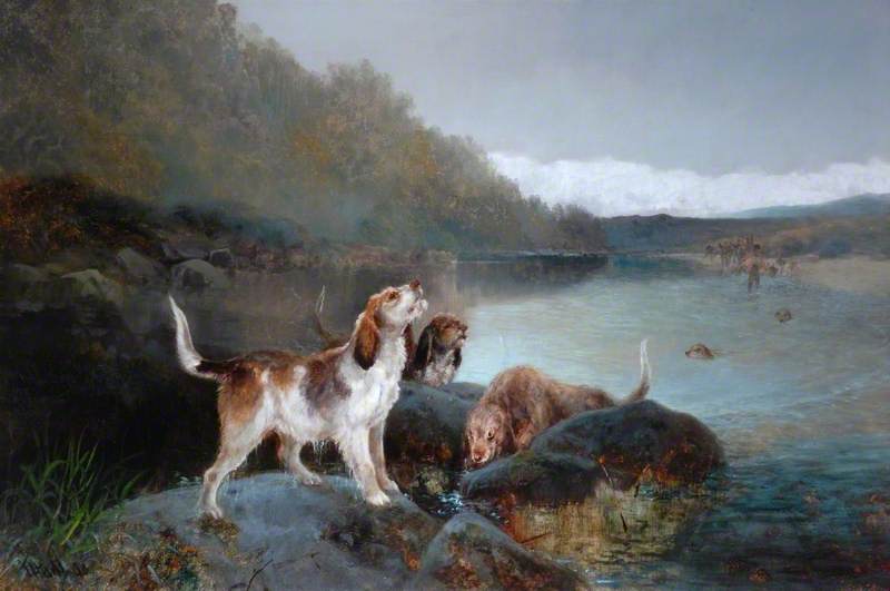 Otter Hunting On The Tweed — Thomas Henry Gibb