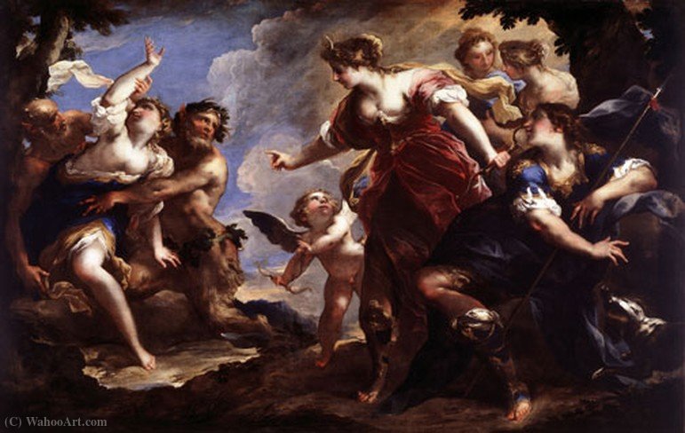 Diana And Actaeon With Pan And Syrinx — Valerio Castello