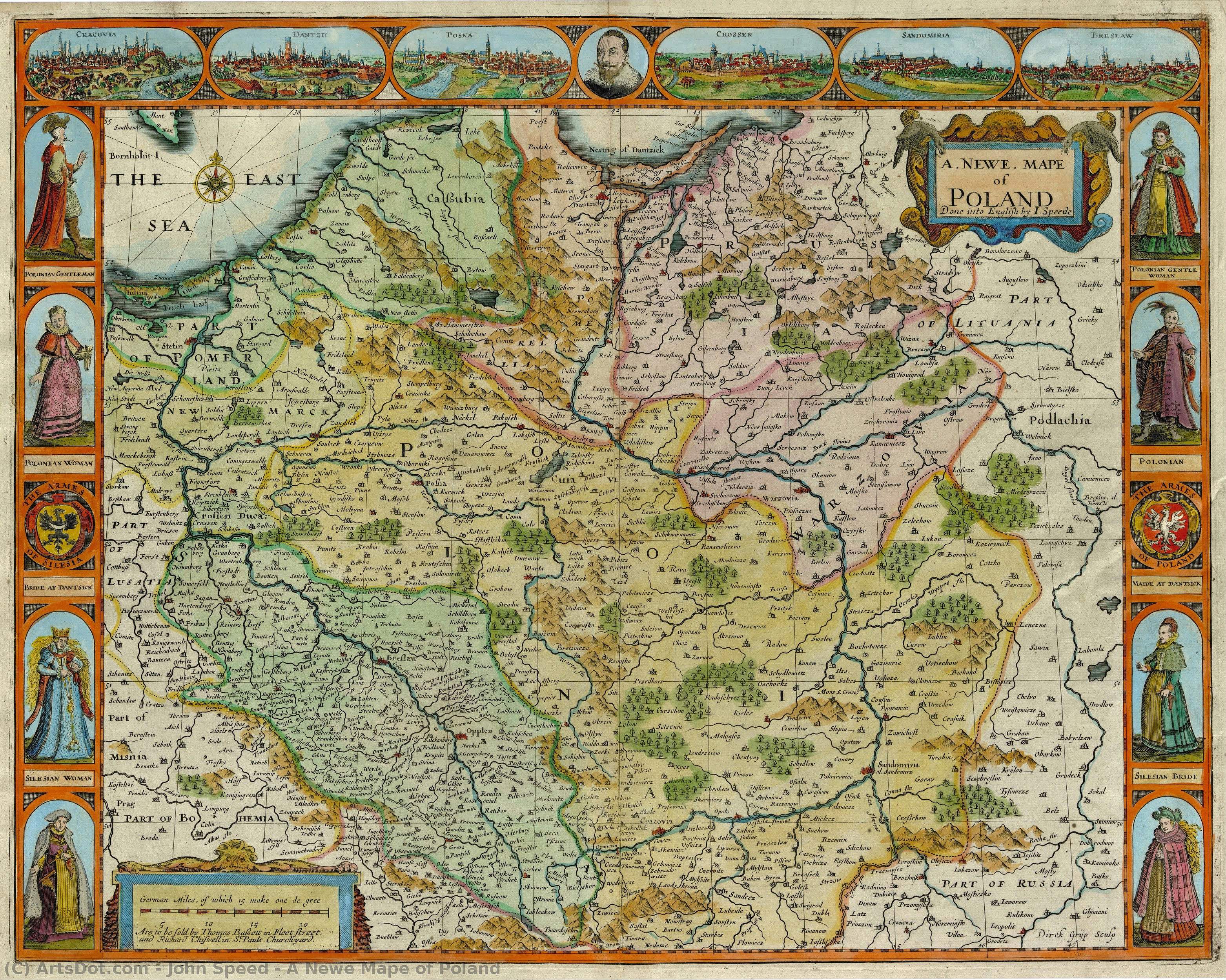 A Newe Mape Of Poland — John Speed