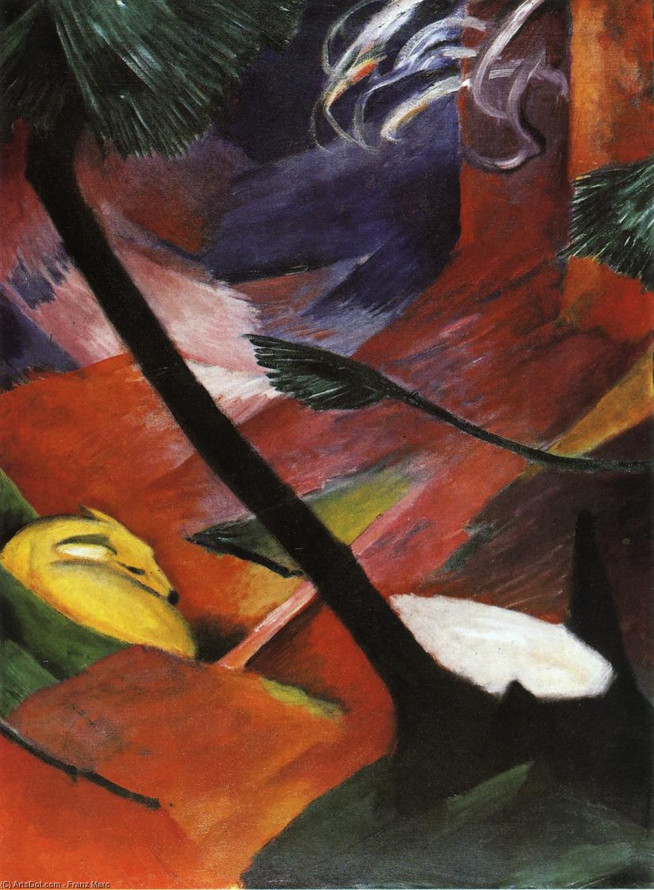 Deer In The Forest Ii — Franz Marc