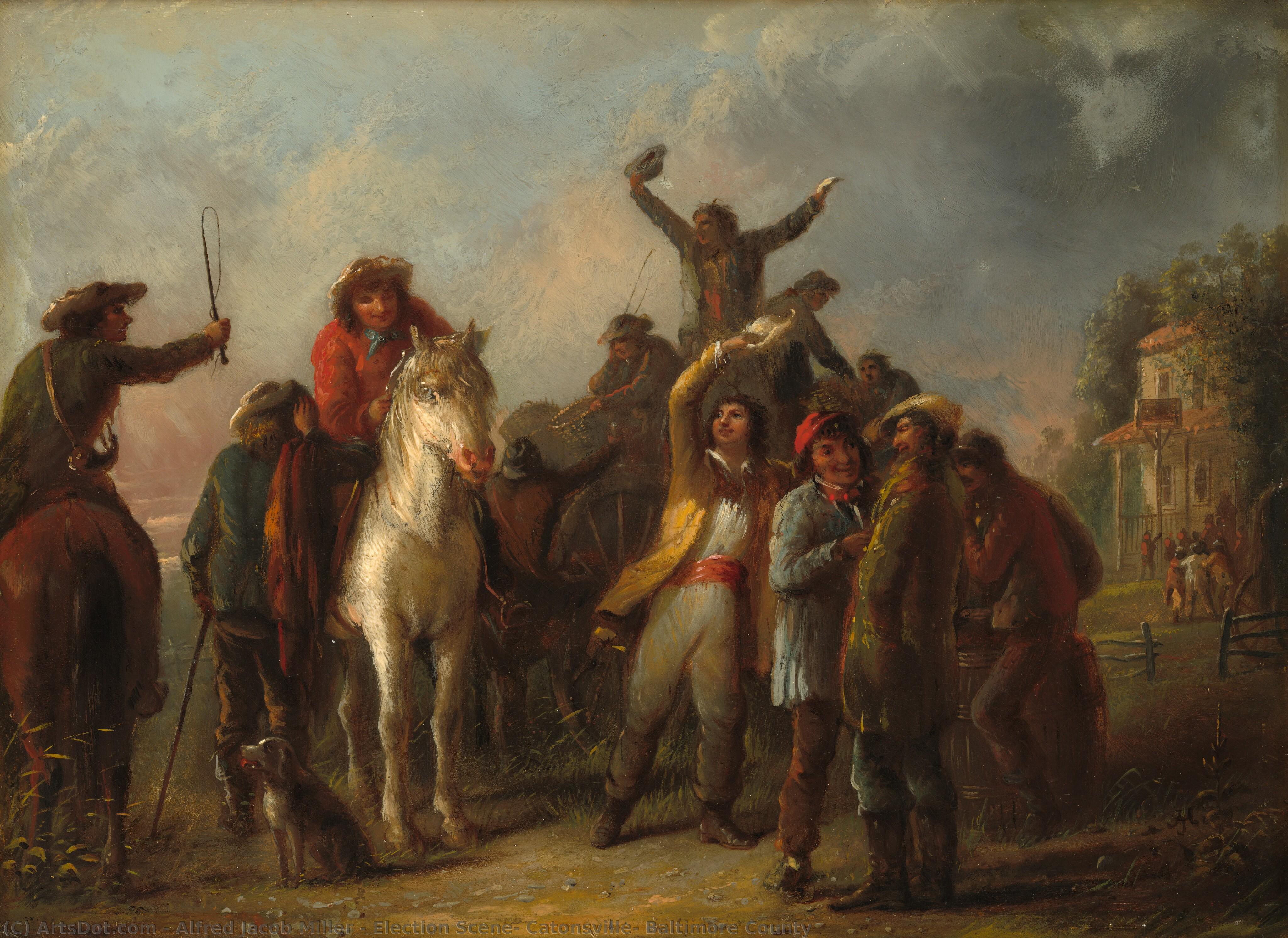Election Scene, Catonsville, Baltimore County — Alfred Jacob Miller
