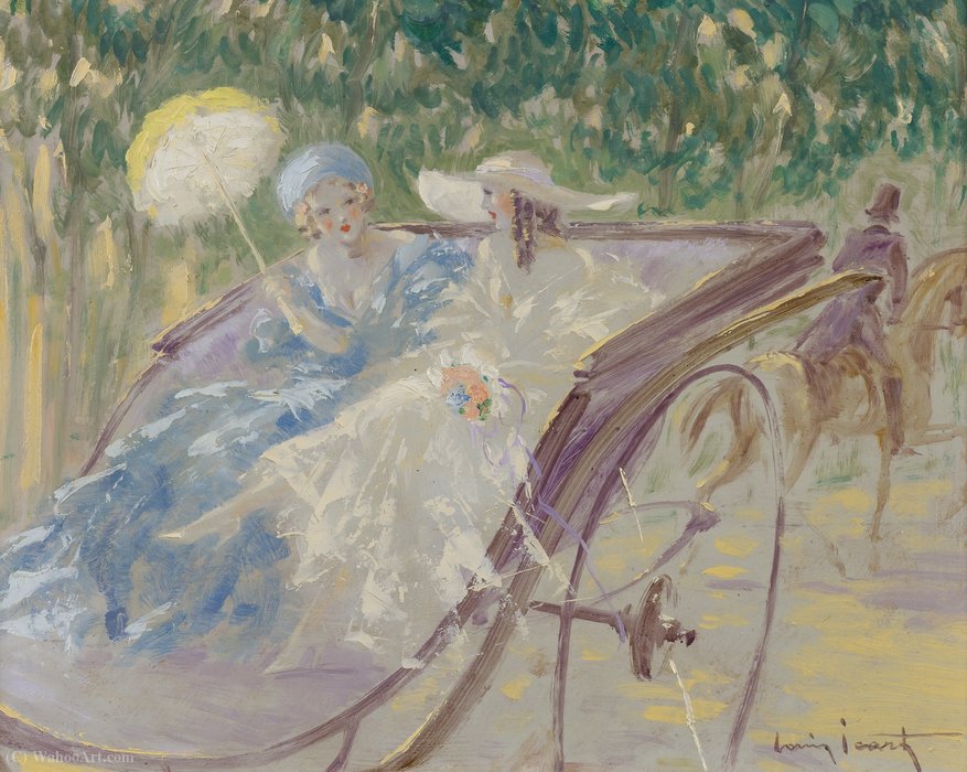 Two Elegances At The Carriage — Louis Icart