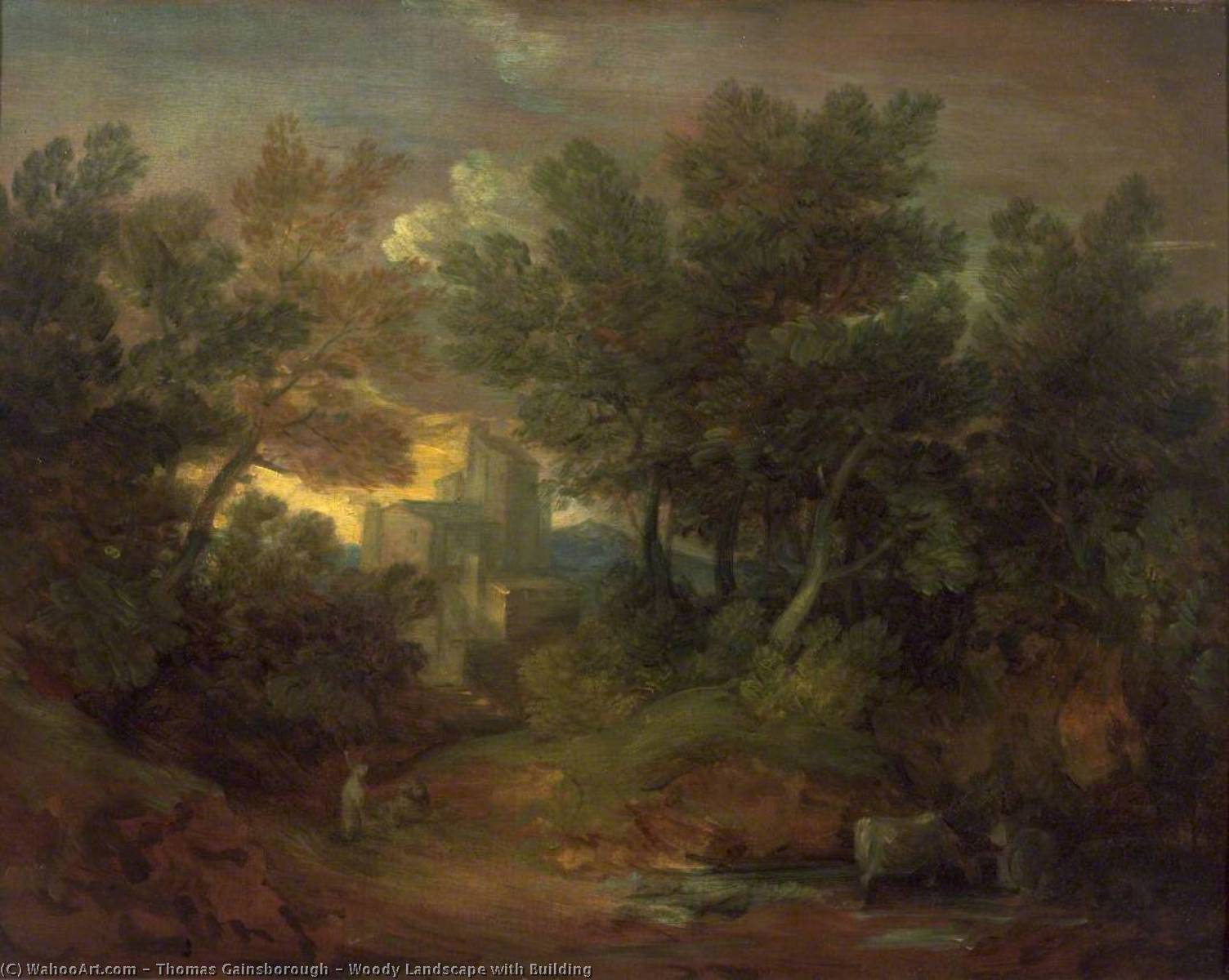 Woody Landscape With Building — Thomas Gainsborough