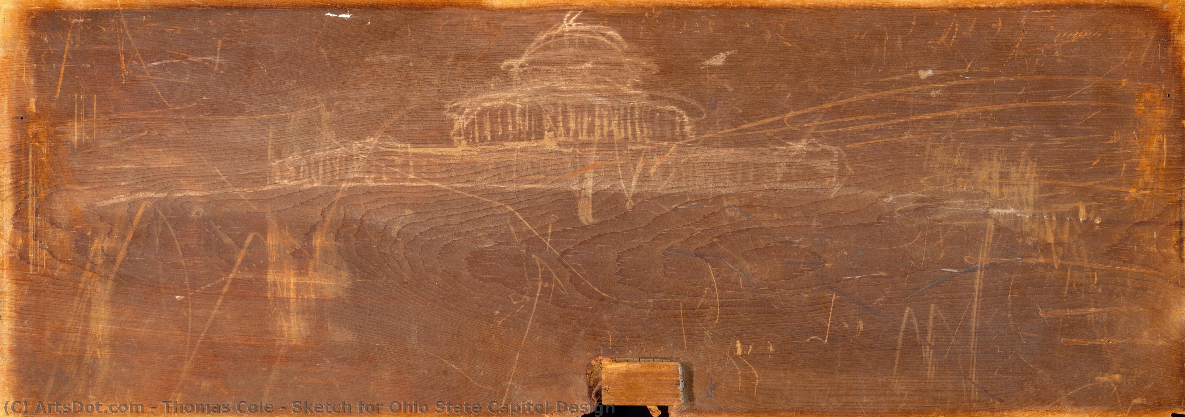 Sketch For Ohio State Capitol Design — Thomas Cole