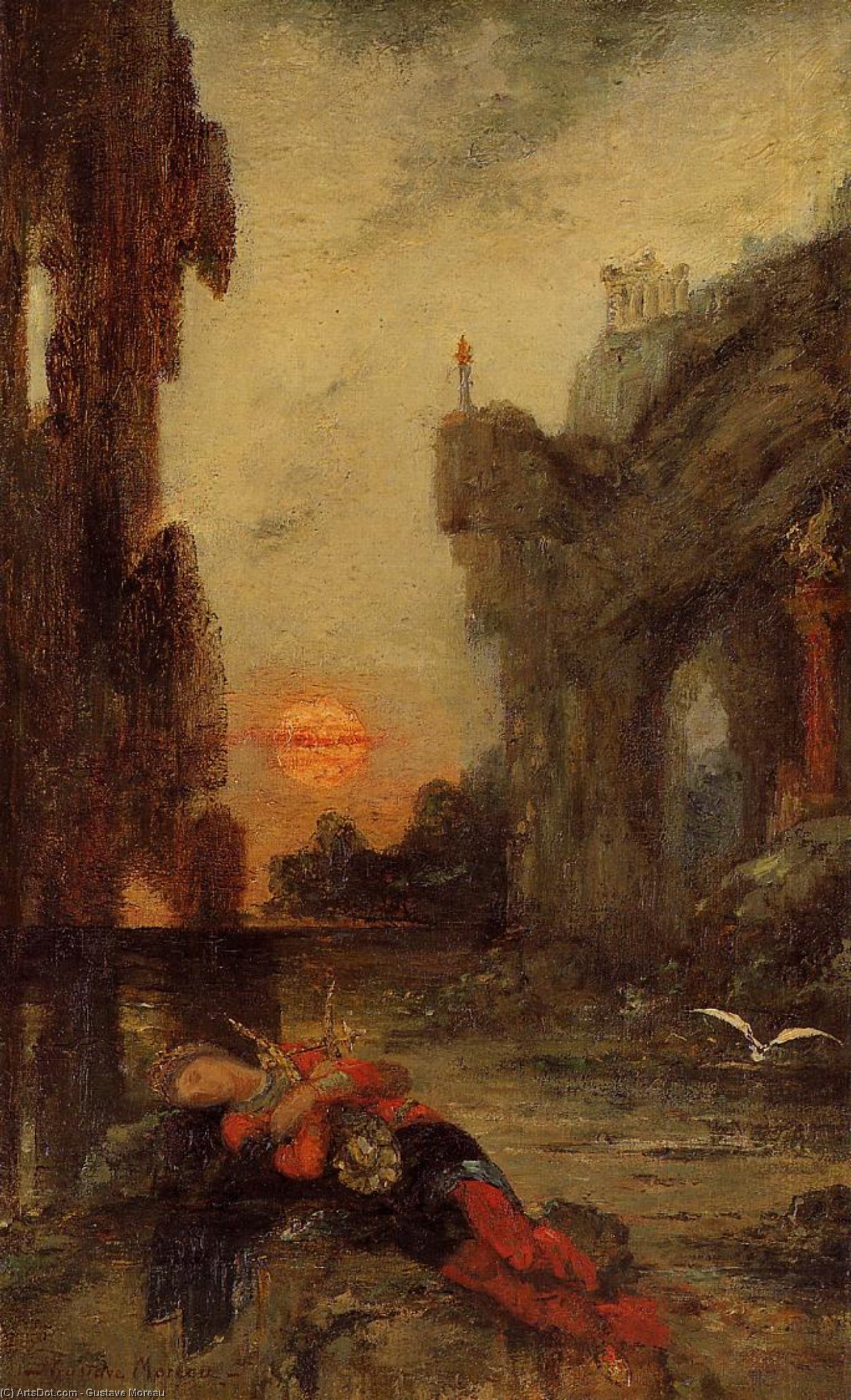 The Death Of Sappho 1 — Gustave Moreau