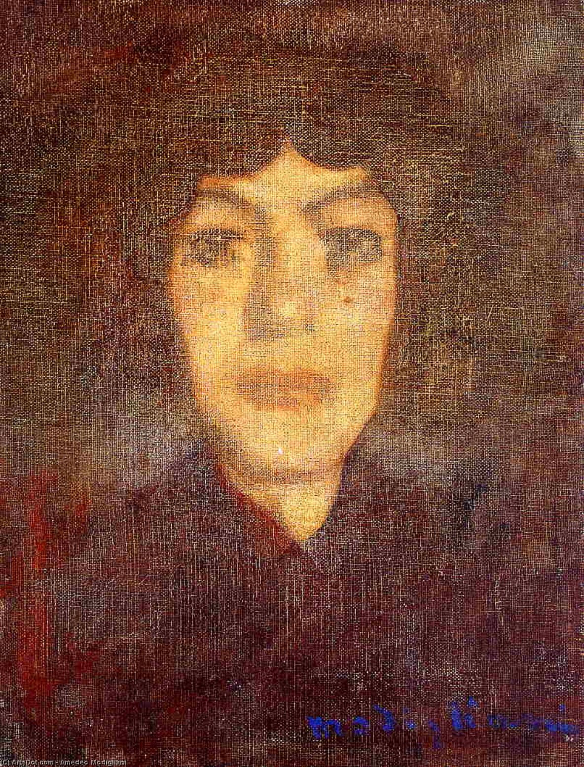 Woman's Head With Beauty Spot — Amedeo Clemente Modigliani