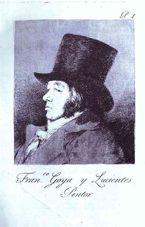 Self-portrait. Frontpiece To Caprichos — Francisco José De Goya Y Lucientes