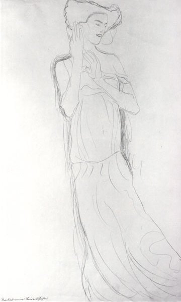 Study For 'the Expectation' From The Stoclet Frieze — Gustav Klimt