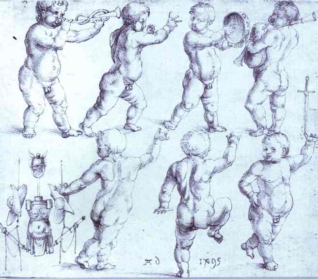 Putti Dancing And Making Music — Albrecht Dürer