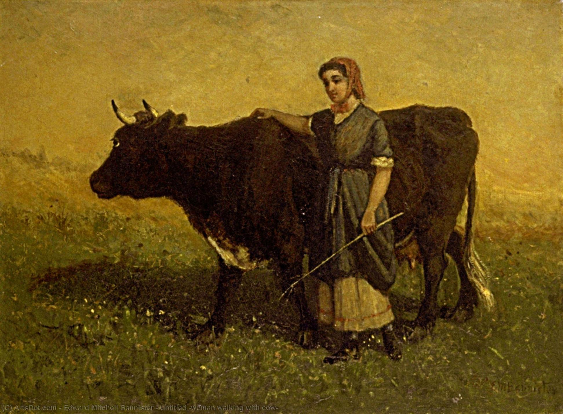 Untitled (woman Walking With Cow) — Edward Mitchell Bannister