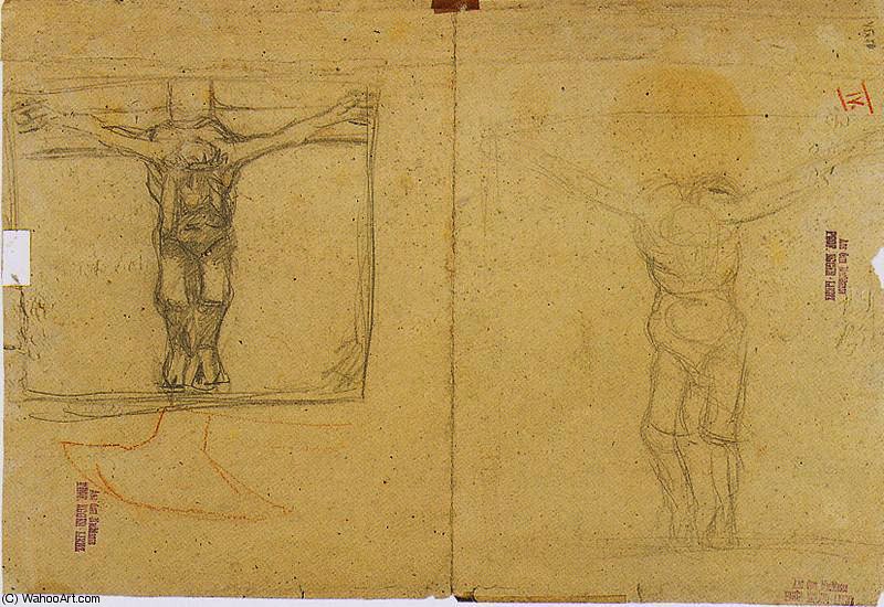 Two Studies Crucified For Dead Victims — Albin Egger-lienz