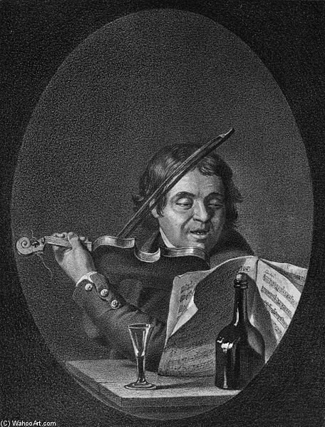 A Violin Artist — Pehr Hilleström