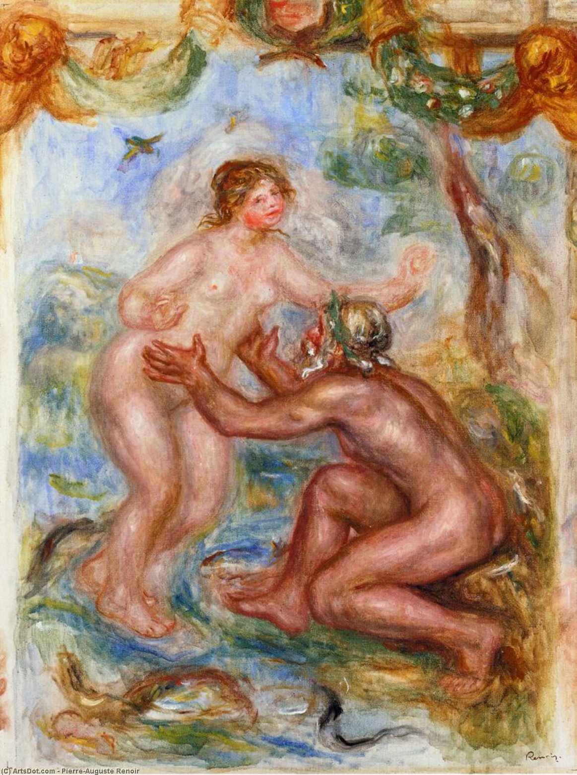 Study For The Saone Embraced By The Rhone — Pierre-auguste Renoir