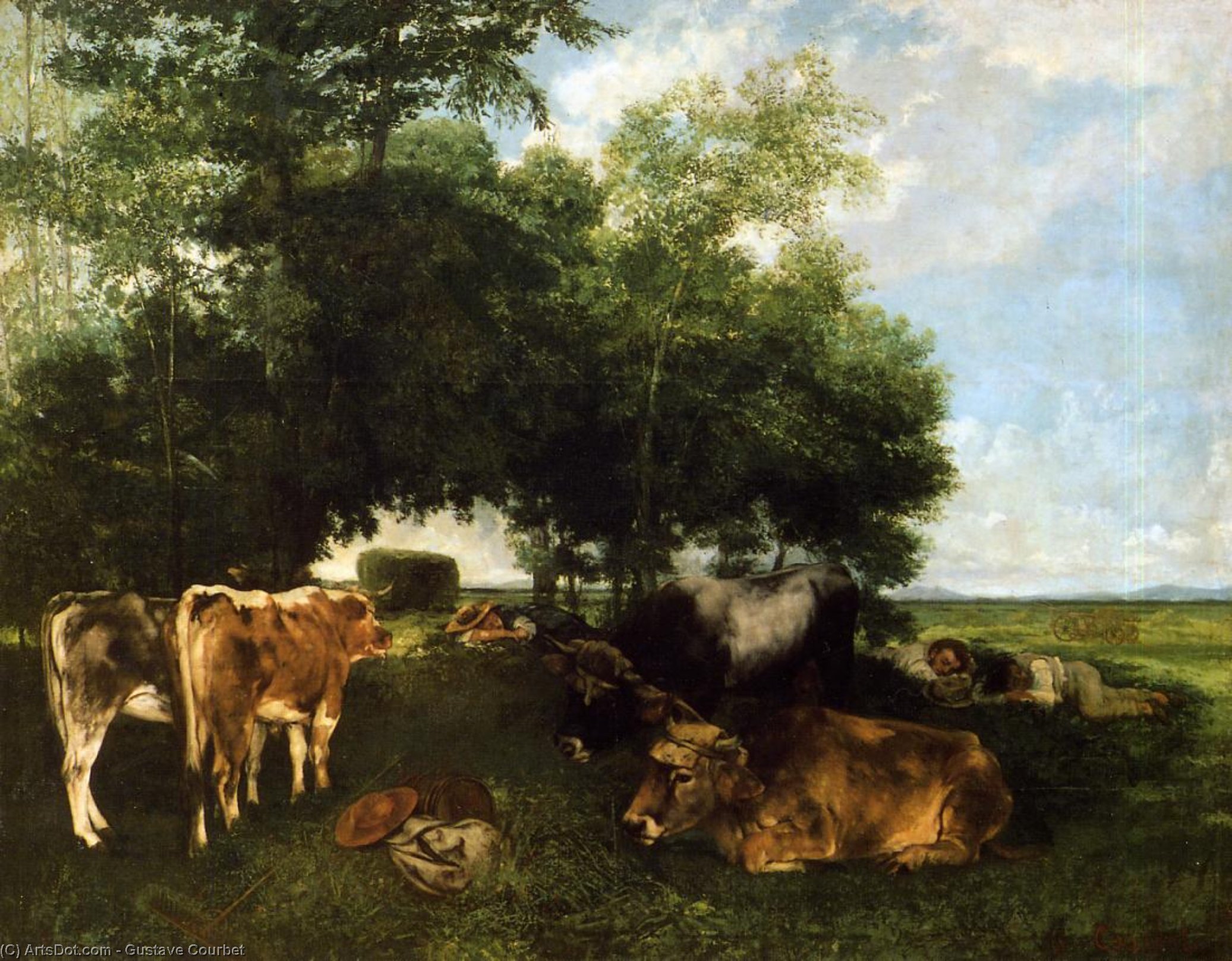 The Rest During The Harvest Season (also Known As Mountains Of The Doubs) — Gustave Courbet