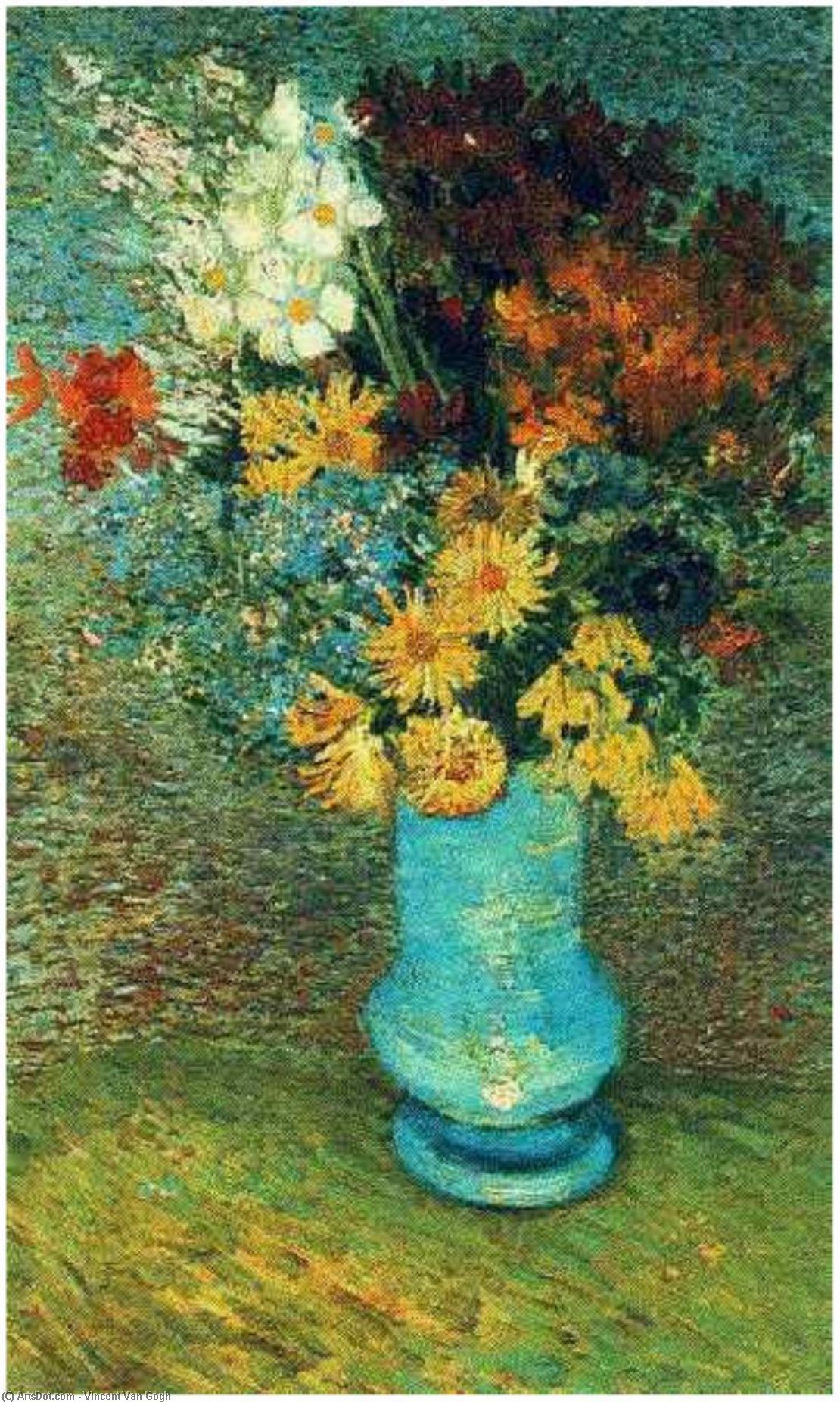 Vase With Daisies And Anemones — Vincent Willem Van Gogh