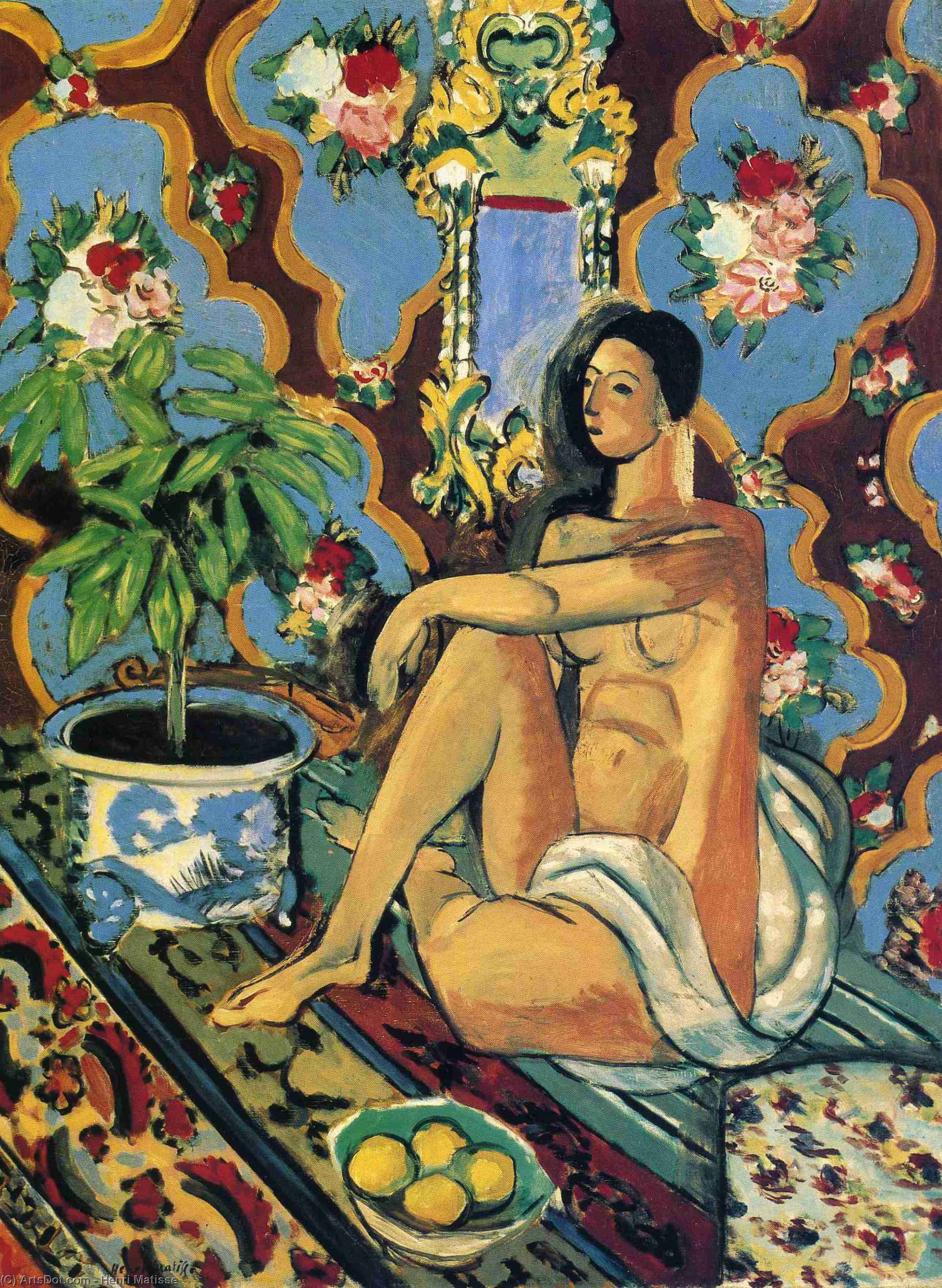 Decorative Figure On An Ornamental Background — Henri Matisse