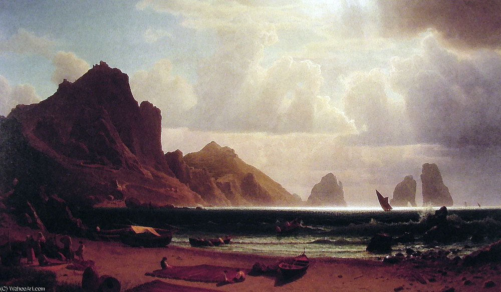 The Marina Piccola, Capri — Albert Bierstadt