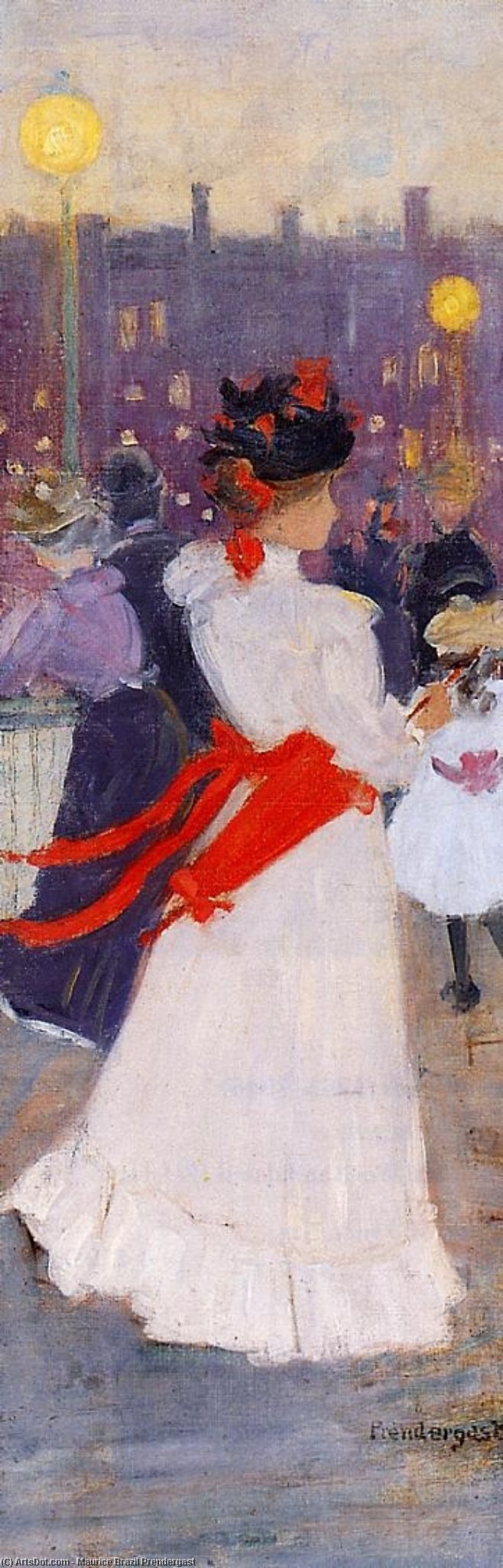 Lady With A Red Sash — Maurice Brazil Prendergast