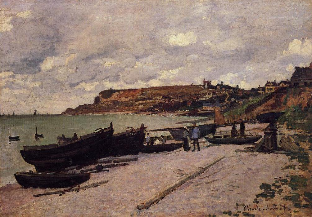Sainte-adresse, Fishing Boats On The Shore — Claude Monet