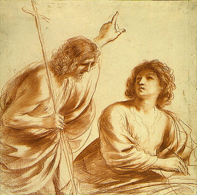 Saint John The Baptist And Saint John The Evangelist — Guercino