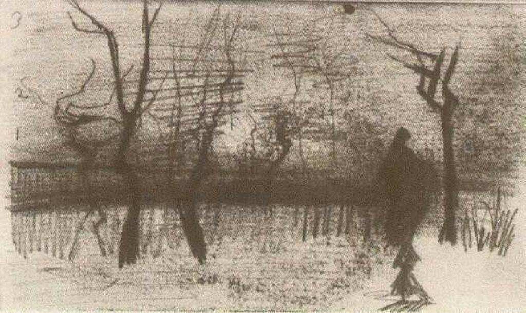 Parsonage Garden At Dusk — Vincent Willem Van Gogh