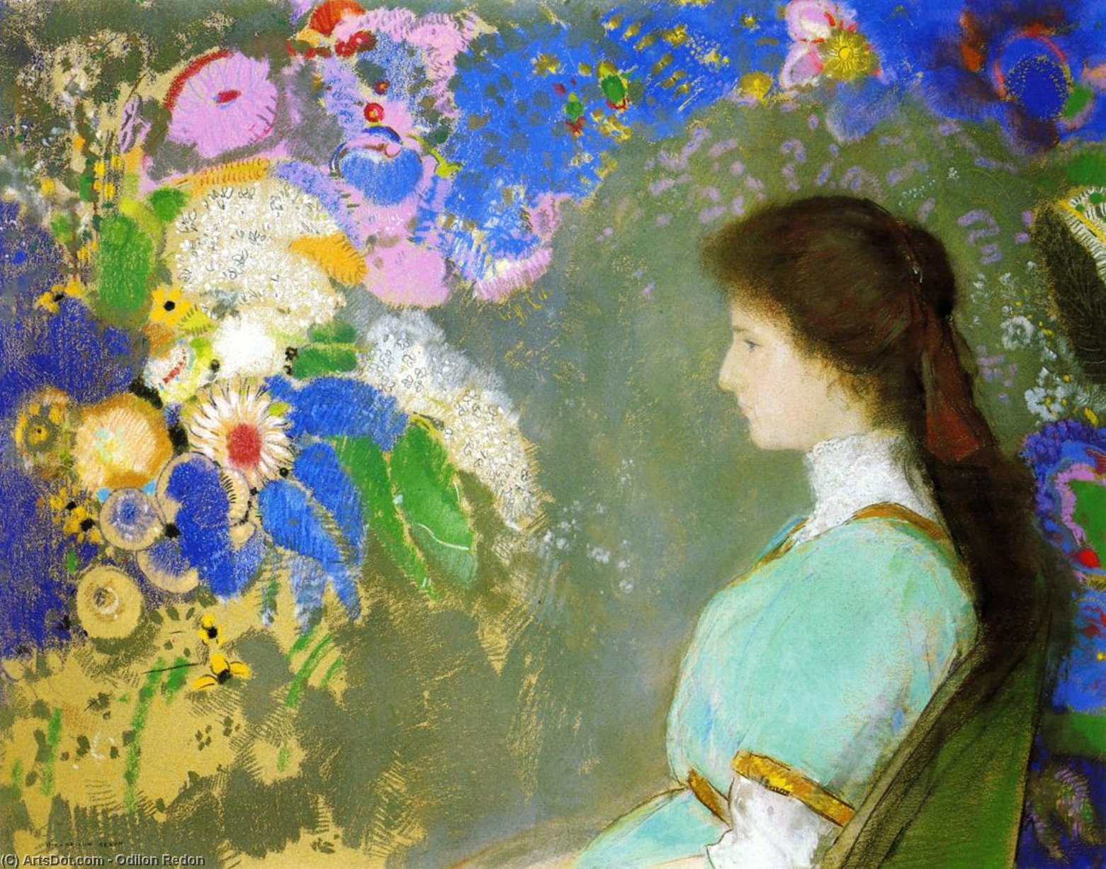 Portrait Of Violette Heyman — Odilon Redon
