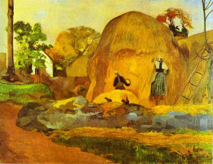 Yellow Hay Ricks (fair Harvest) — Eugène Henri Paul Gauguin