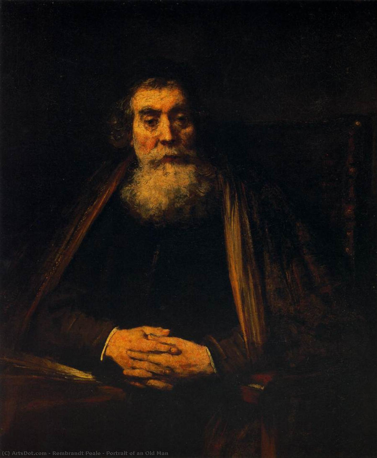 Portrait Of An Old Man — Rembrandt Peale