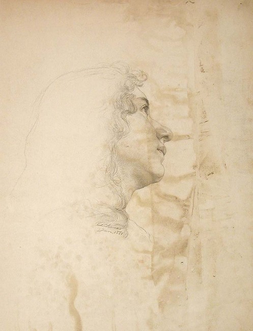 Study Of A Young Woman In Profile — John Ottis Adams