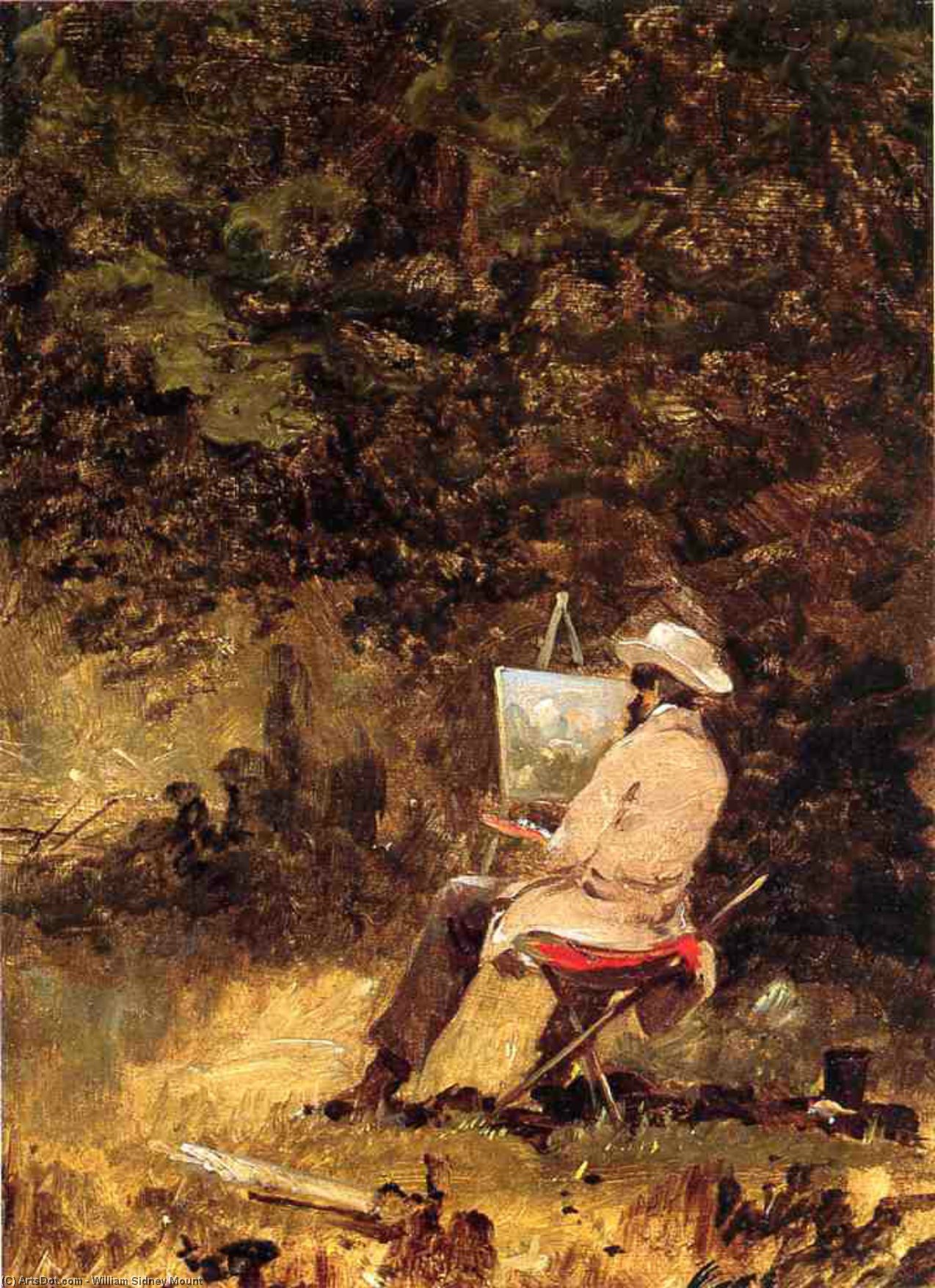 Self Portrait (also Known As The Artist Sketching) — William Sidney Mount