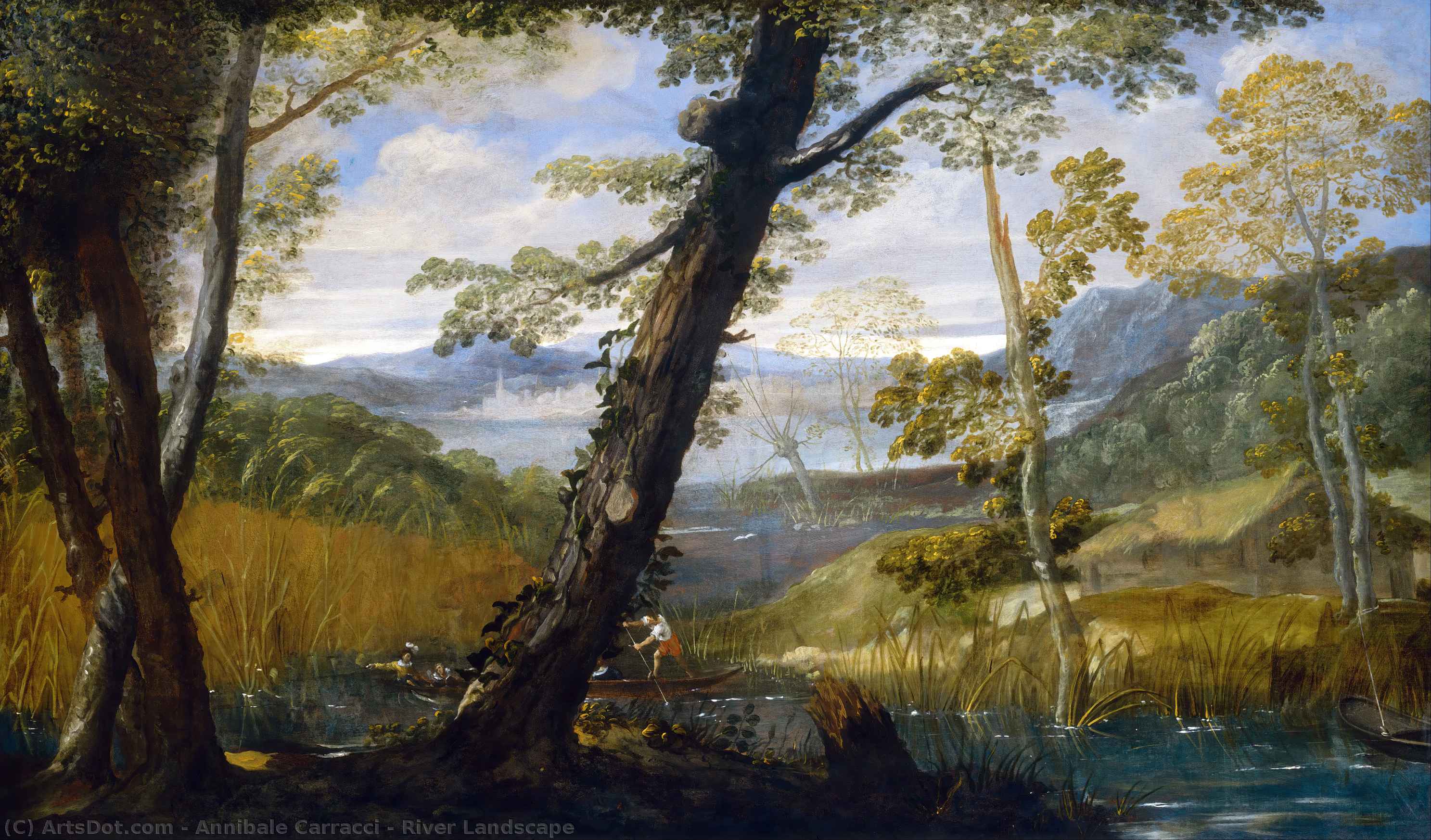 River Landscape — Annibale Carracci