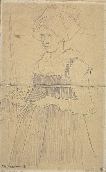 Breton Peasant, Standing, Three-quarters To Left — Pascal-adolphe-jean Dagnan-bouveret
