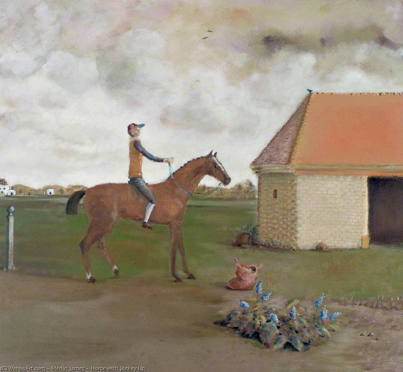 Horse With Jockey Up — Merlin James