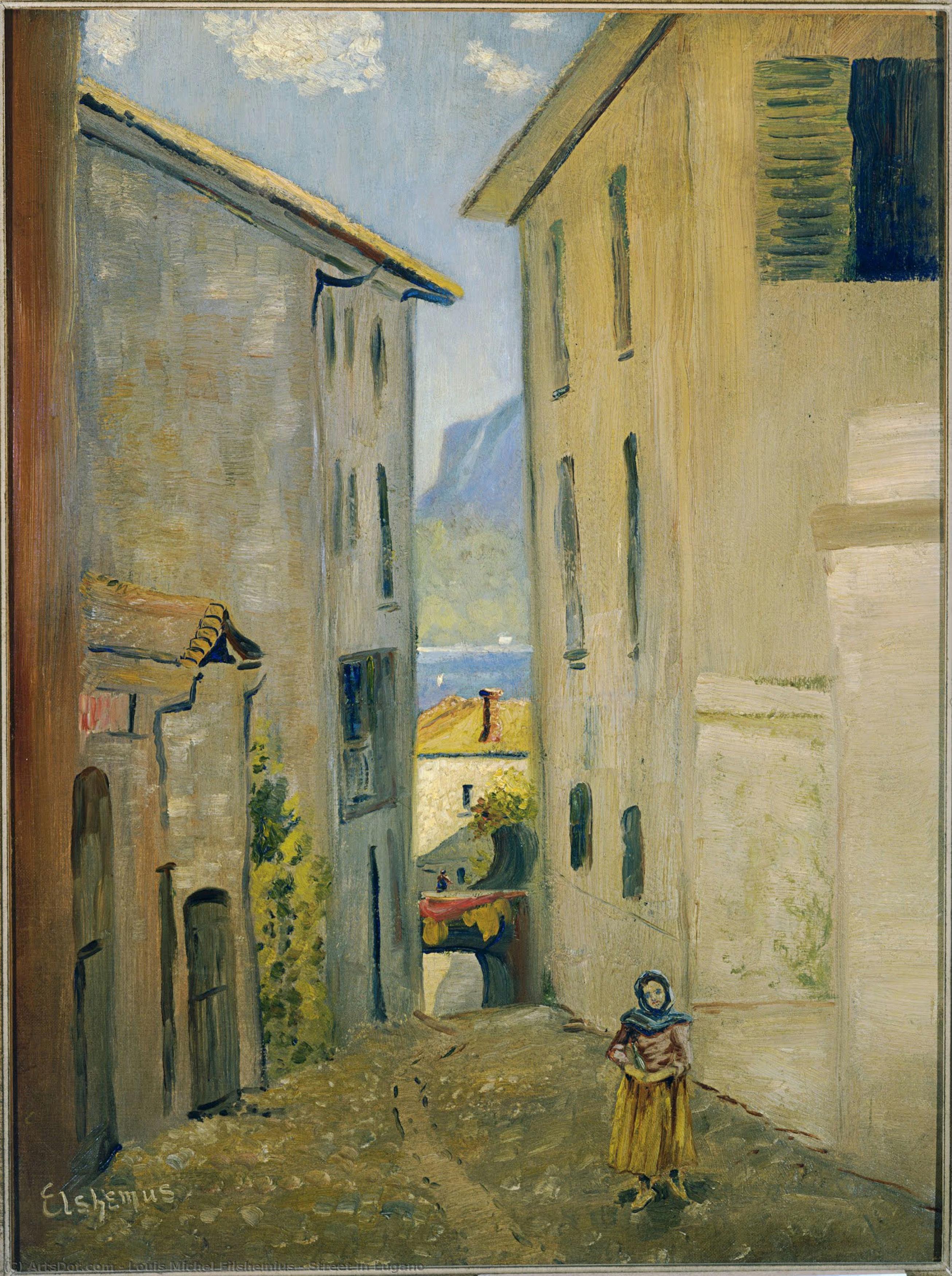 Street In Lugano — Louis Michel Eilshemius